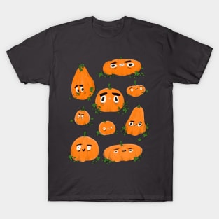 Pumpkin Heads - Halloween Spooky Illustration T-Shirt